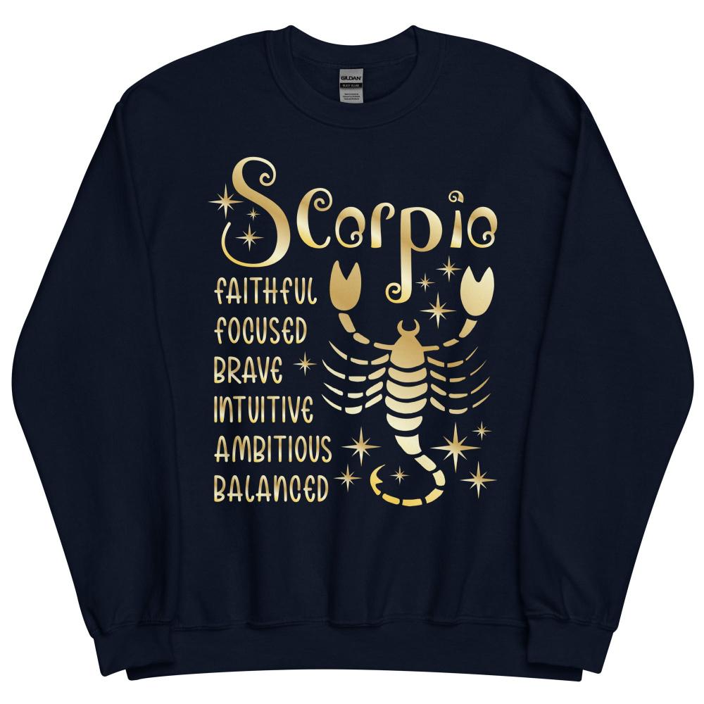 Sagittarius Zodiac Positive Traits Sweatshirt - Navy Color - https://ascensionemporium.net